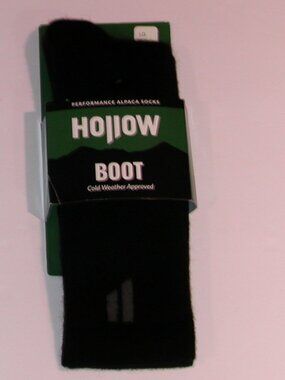 HOLLOW Performance Alpaca Boot Socks Women's Size Large NWT Black